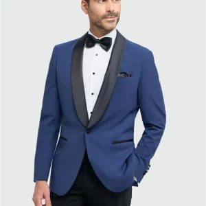 Aspen - Men's Blue 2 Piece Shawl Collar Tuxedo Suit